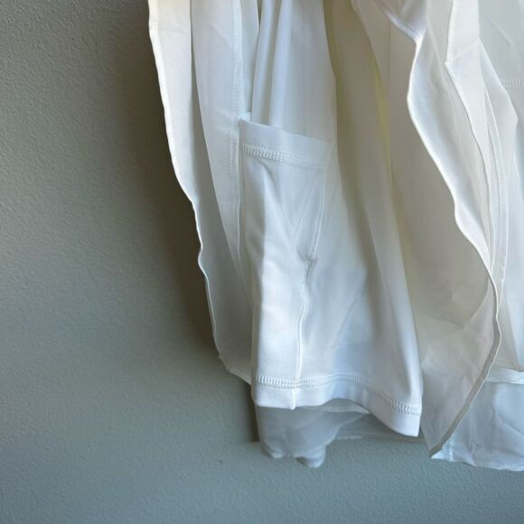 NWT Aerie Maggie White Ruffle Athletic Tennis Dress Built In Shorts Size Small - Picture 7 of 8